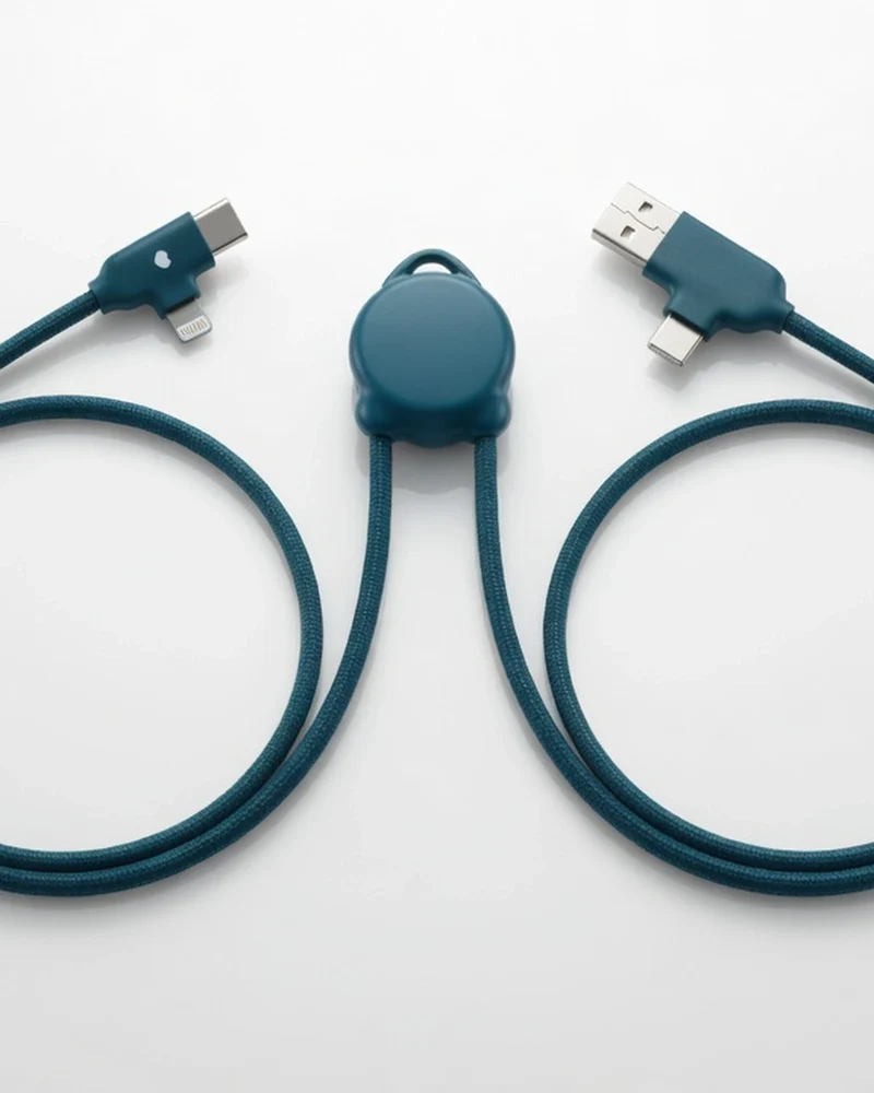 Cable de carga reciclado GRS Octolongi para personalizar