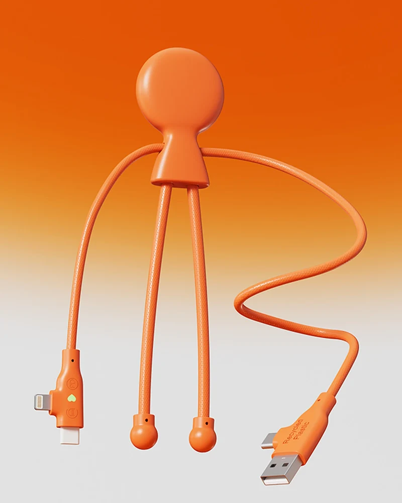 Cable de carga 3 en 1 60W Mr Bio para personalizar