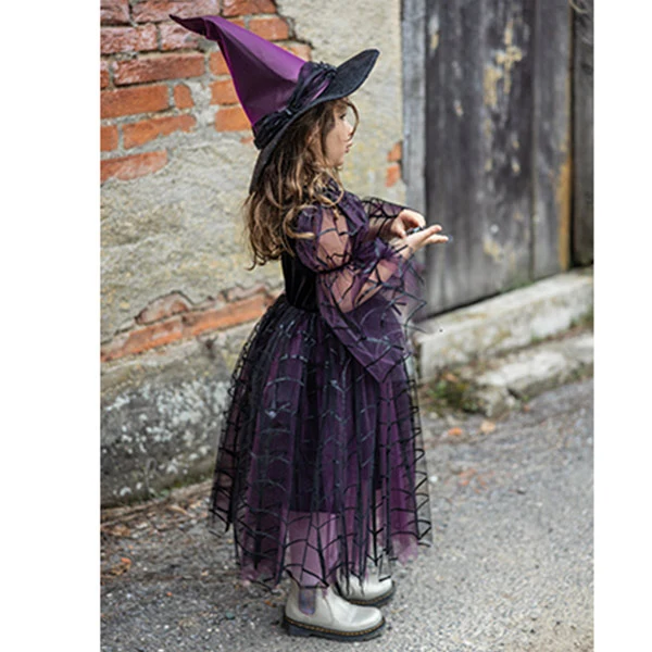 Disfraz Vestido Bruja Amethyst Araña 3-4 Años Great Pretenders