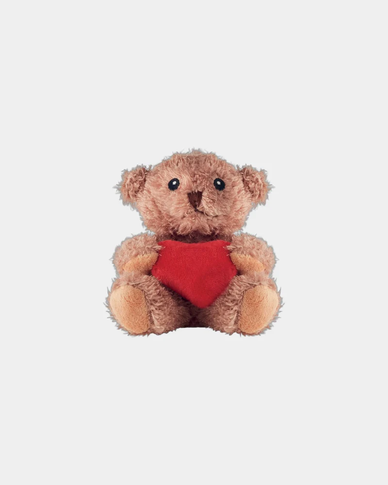 Osito de peluche con corazón 13 cm para personalizar