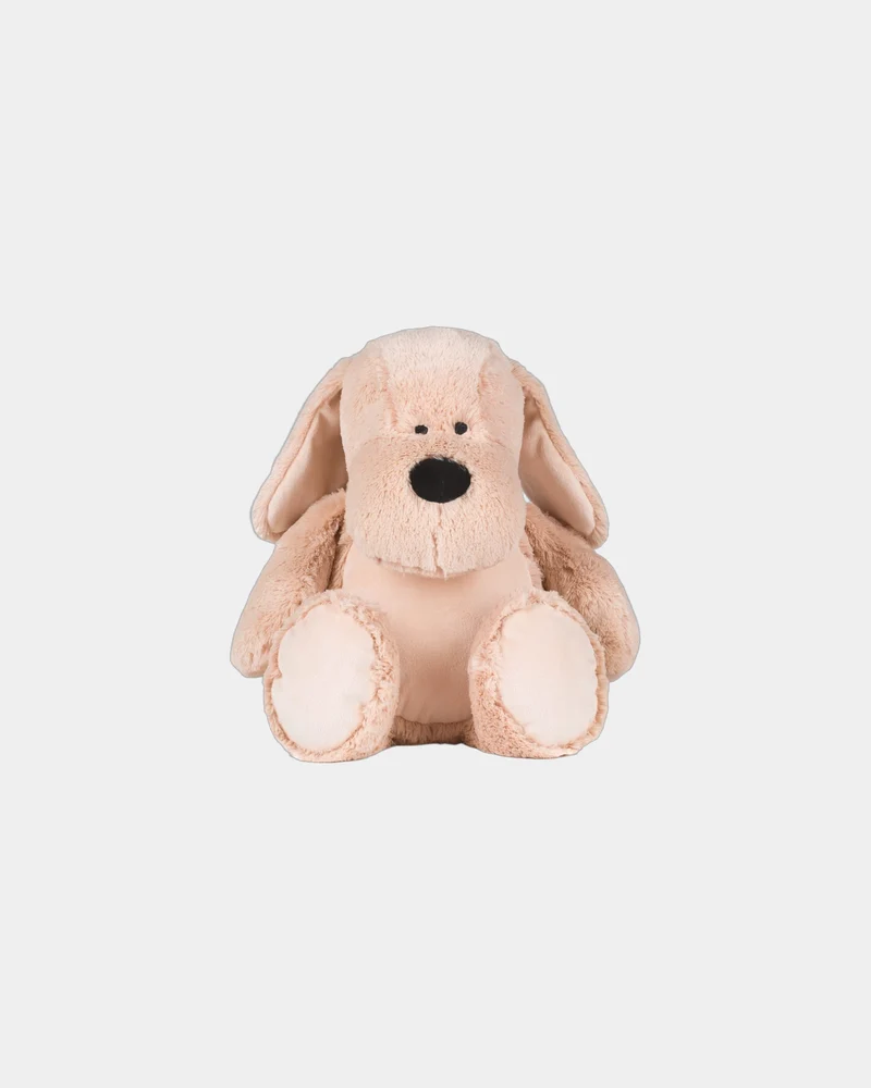 Peluche de perro con cremallera 45 cm para personalizar