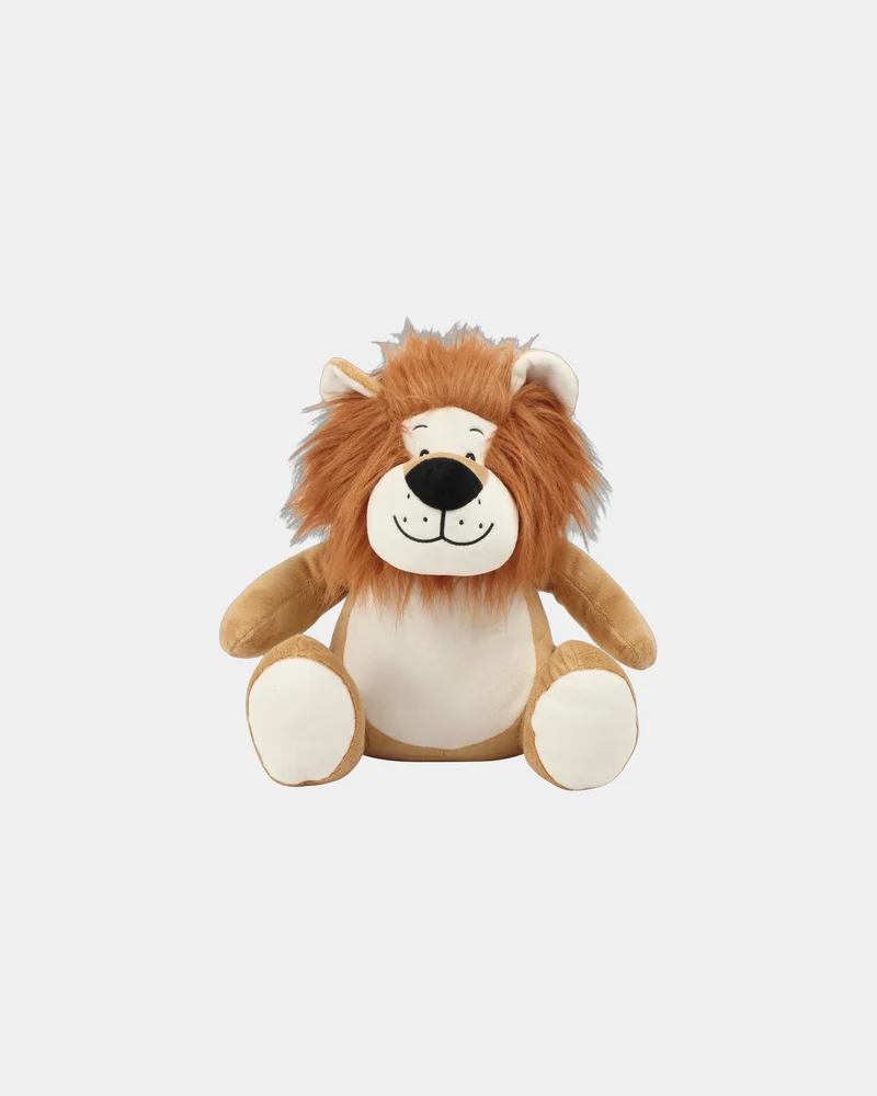 Peluche zippada león 42 cm para personalizar