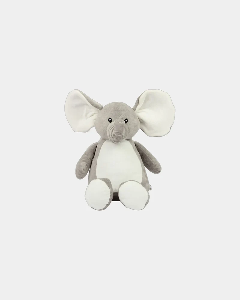 Peluche elefante con cremallera 46 cm para personalizar