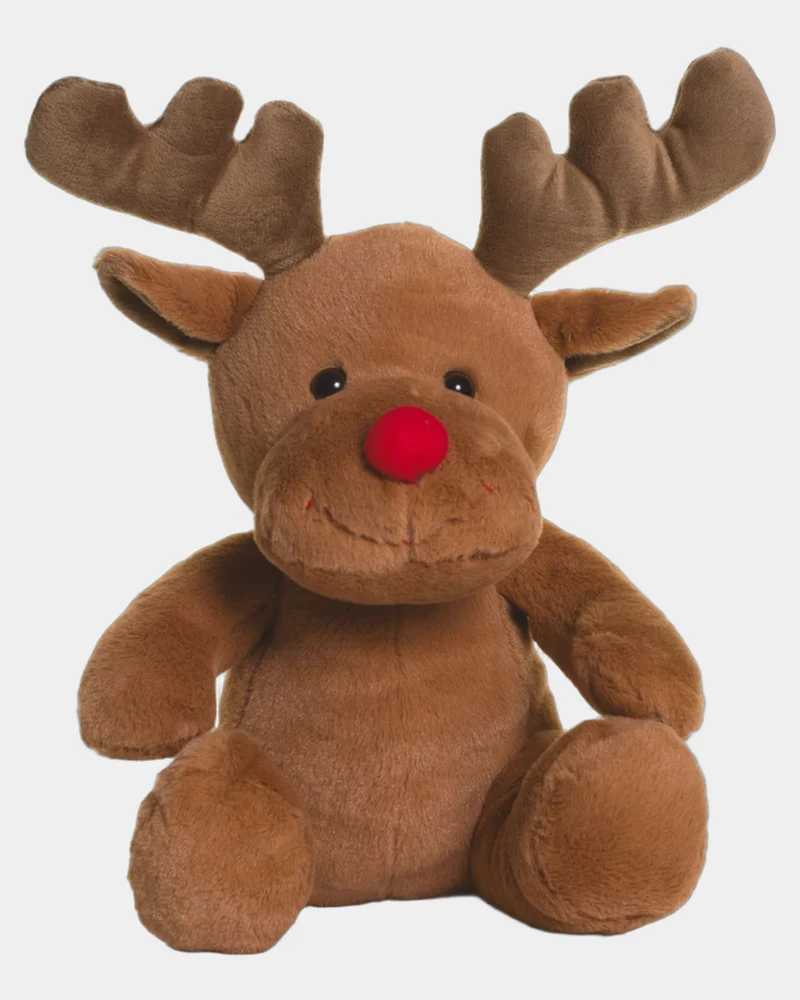 Peluche reno de poliéster 30 cm para personalizar