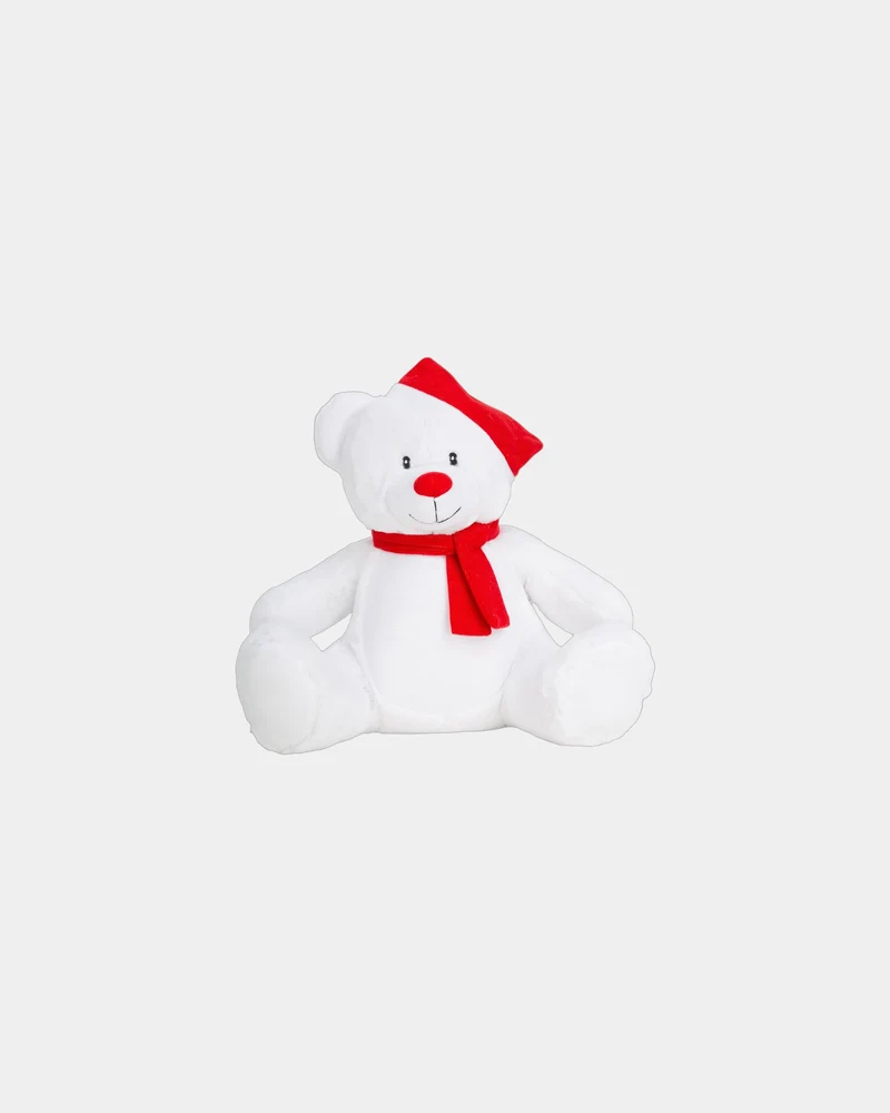 Peluche osito de Navidad con cremallera para personalizar