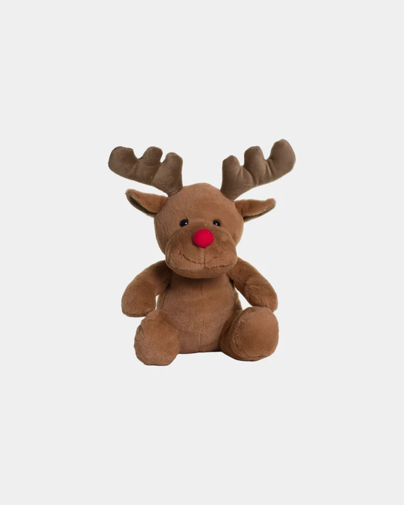 Peluche reno de poliéster 30 cm para personalizar