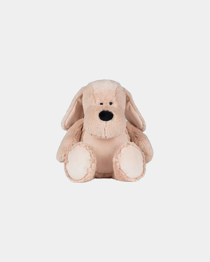 Peluche de perro con cremallera 45 cm para personalizar
