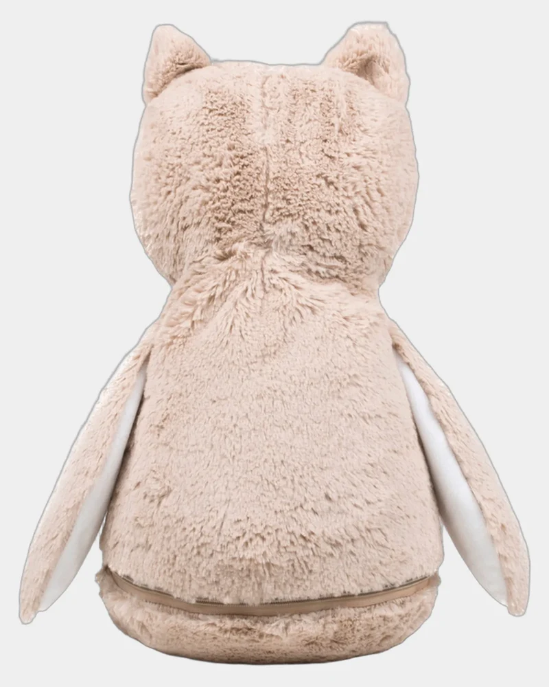 Peluche búho con cremallera para personalizar