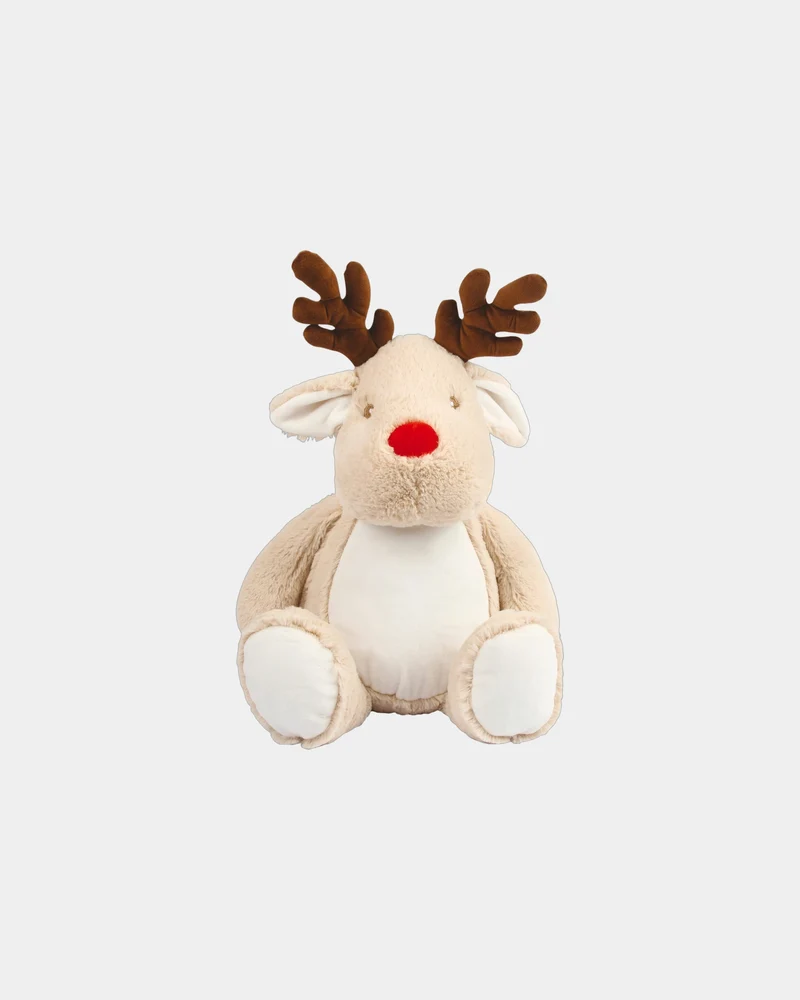 Peluche reno con cremallera 46 cm para personalizar