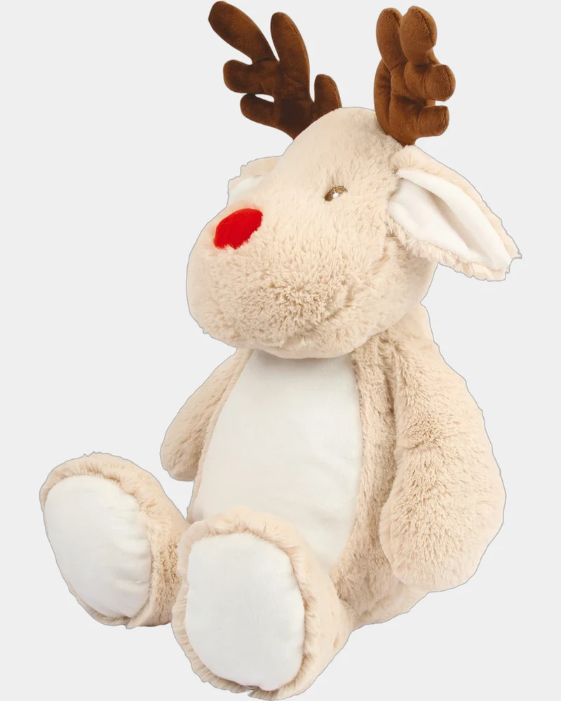 Peluche reno con cremallera 46 cm para personalizar
