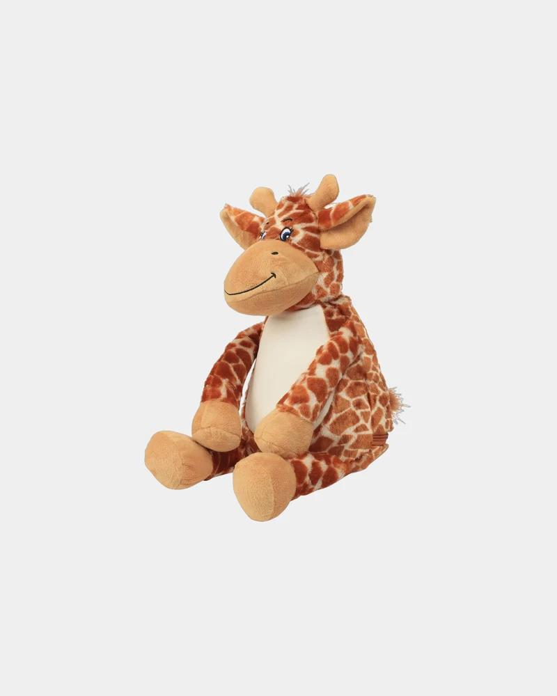 Peluche jirafa con cremallera para personalizar