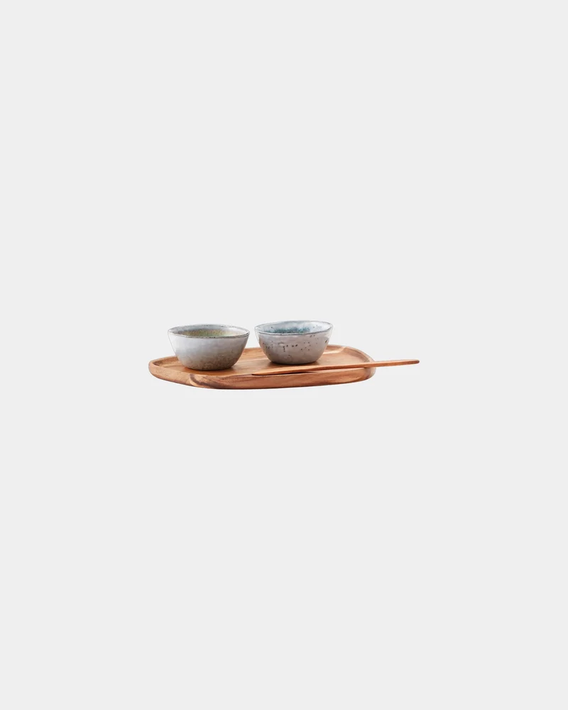 Set de tapas gres y madera Vinga para personalizar