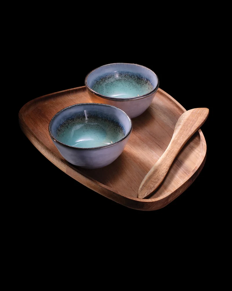 Set de tapas gres y madera Vinga para personalizar
