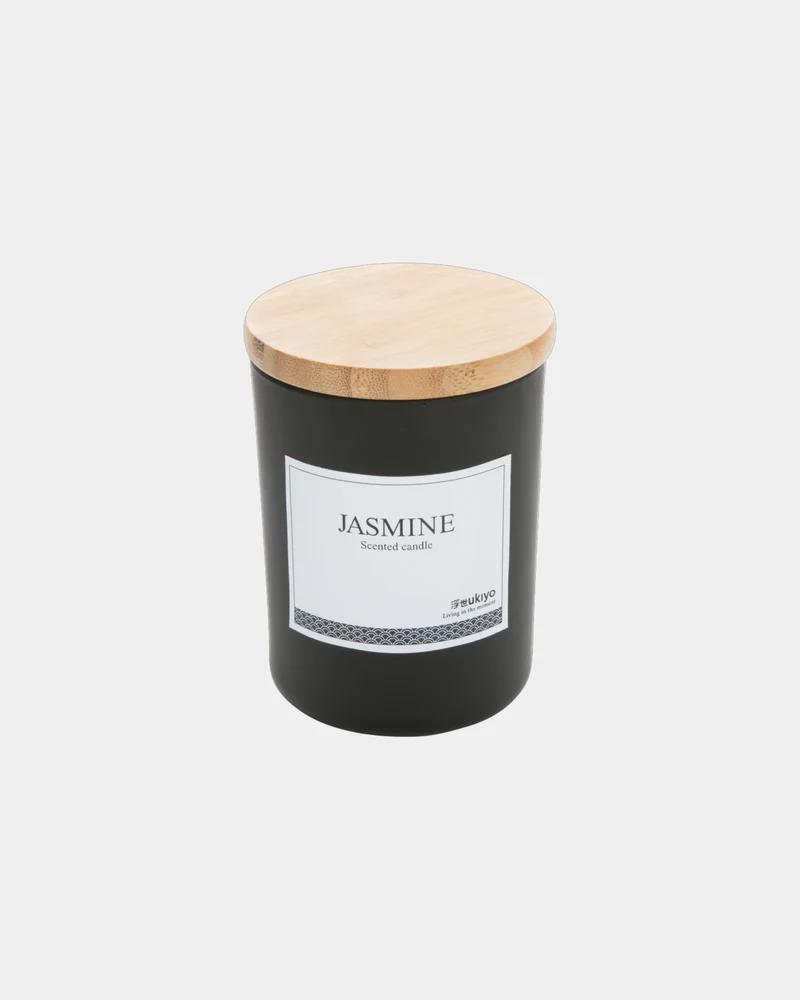 Vela perfumada tapa bambú jazmín para personalizar