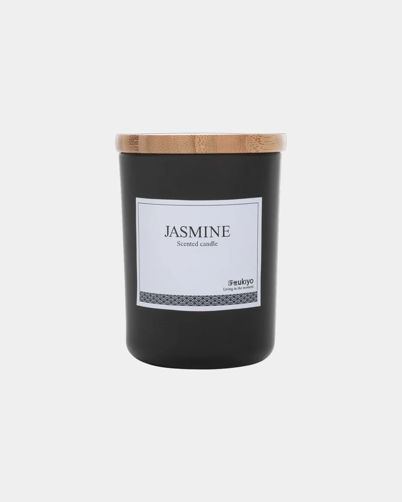 Vela perfumada tapa bambú jazmín para personalizar