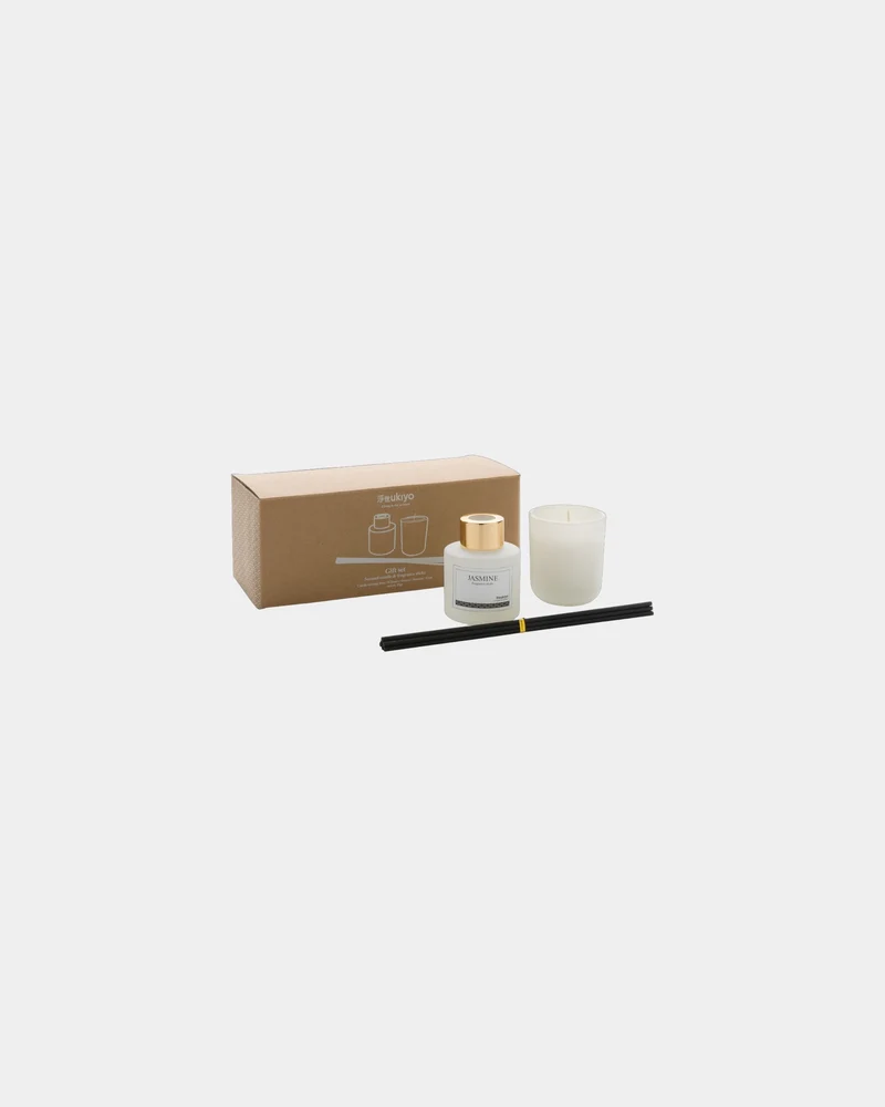 Set regalo velas y varitas jazmín para personalizar