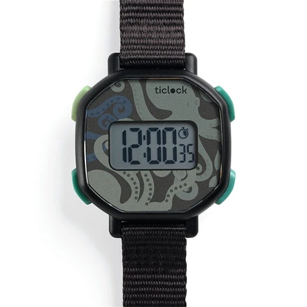 Reloj Digital Black Octopus Djeco