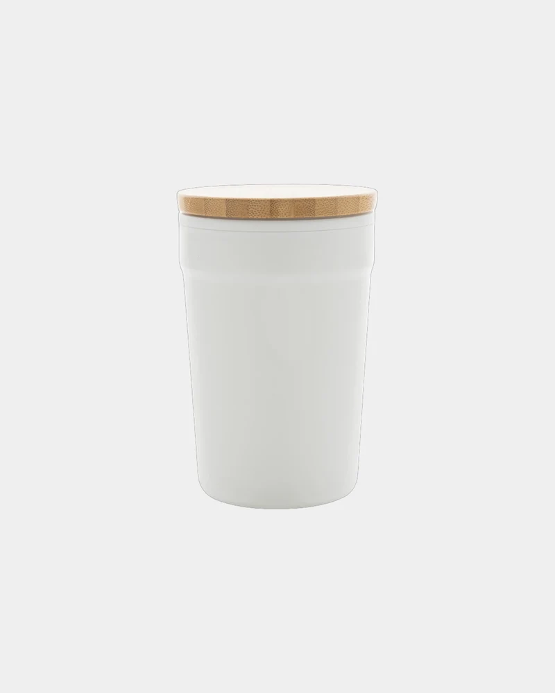 Mug reciclado GRS 300ml con tapa bambú para personalizar