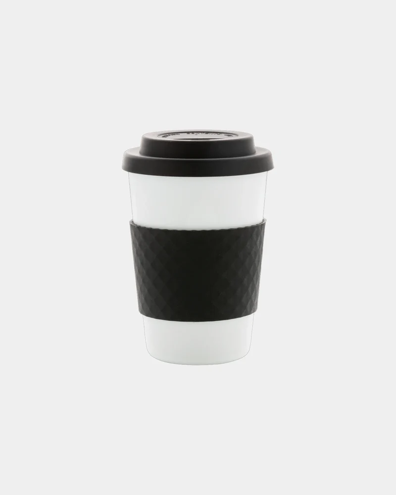 Mug reutilizable PP 270ml con tapa para personalizar