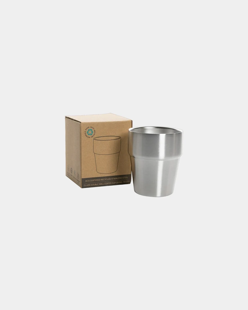 Taza acero reciclado RCS 300ml Clark para personalizar