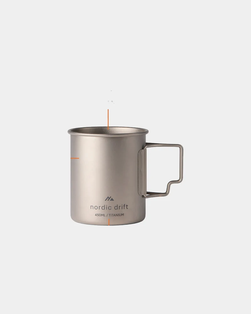 Taza de titanio ligera 450ml para personalizar