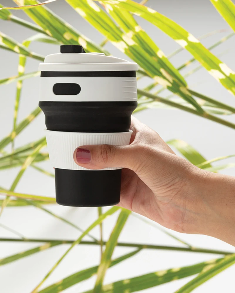 Mug plegable de silicona 350ml para personalizar