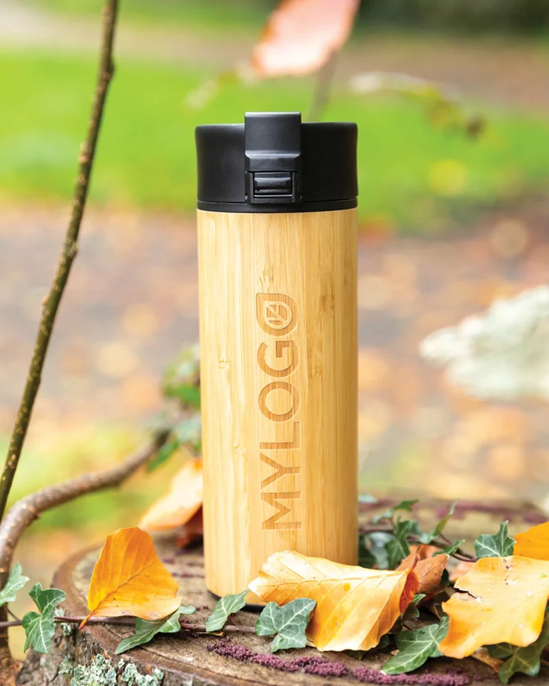 Mug de bambú y acero inoxidable para personalizar