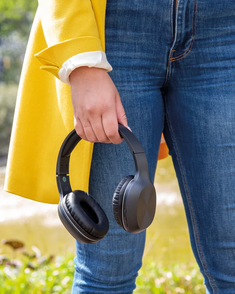 Auriculares de diadema plástico reciclado para personalizar