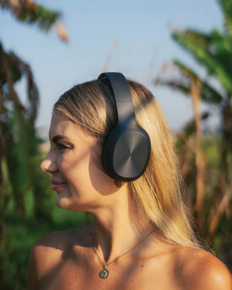 Auriculares de diadema plástico reciclado para personalizar
