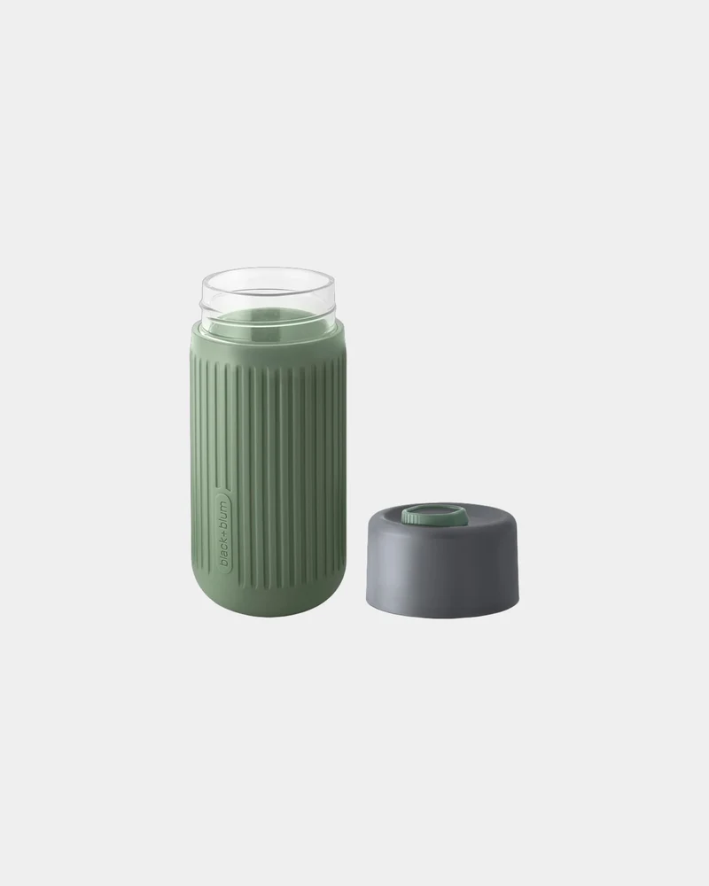 Vaso de viaje vidrio Black + Blum 340ml para personalizar