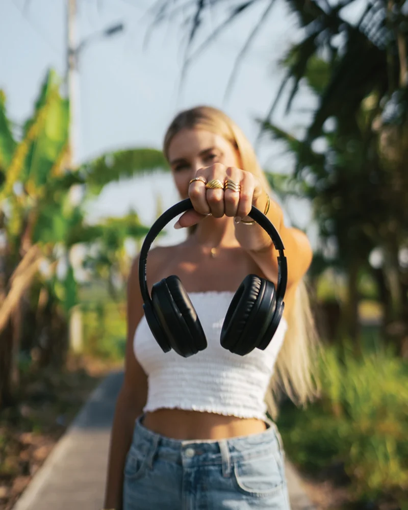 Auriculares de diadema aluminio reciclado para personalizar