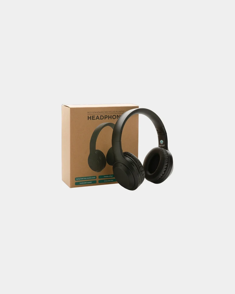 Auriculares de diadema plástico reciclado para personalizar