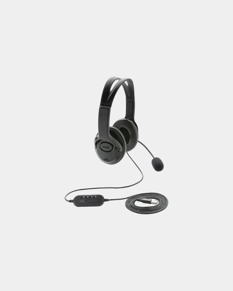 Auriculares de diadema ABS con cable USB para personalizar