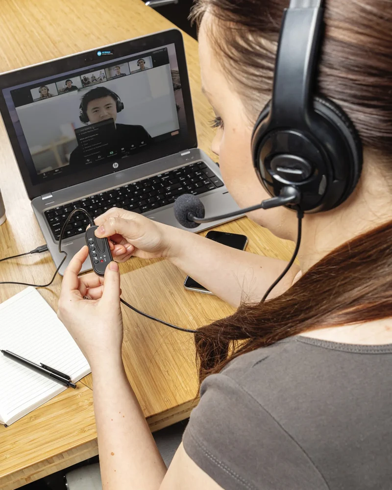 Auriculares de diadema ABS con cable USB para personalizar