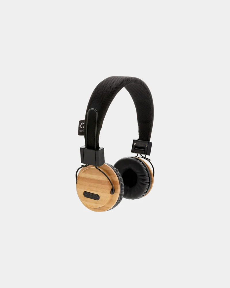 Auriculares de diadema bambú BT 5.0 para personalizar
