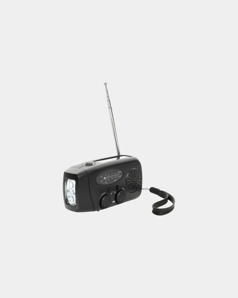 Radio de emergencia plástico reciclado para personalizar