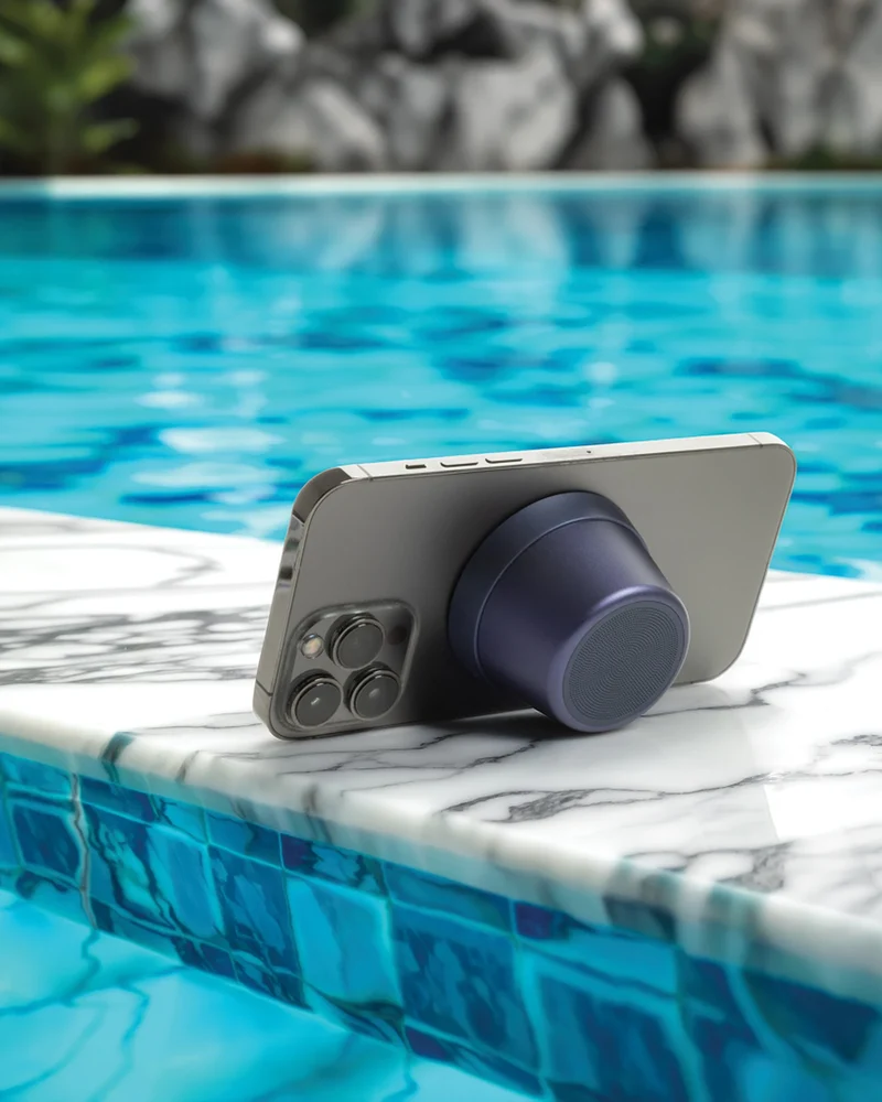Altavoz magnético aluminio reciclado 5W para personalizar