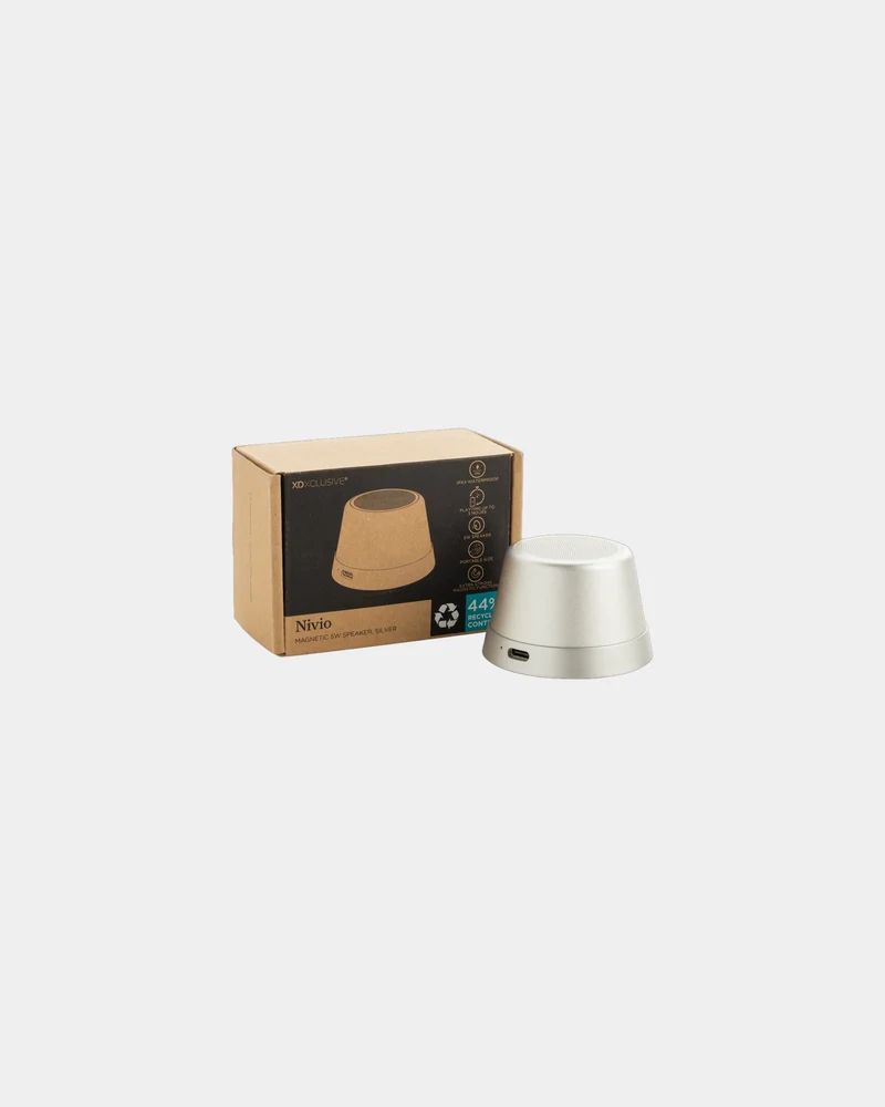 Altavoz magnético aluminio reciclado 5W para personalizar