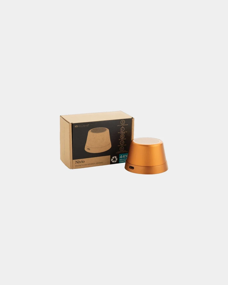 Altavoz magnético aluminio reciclado 5W para personalizar