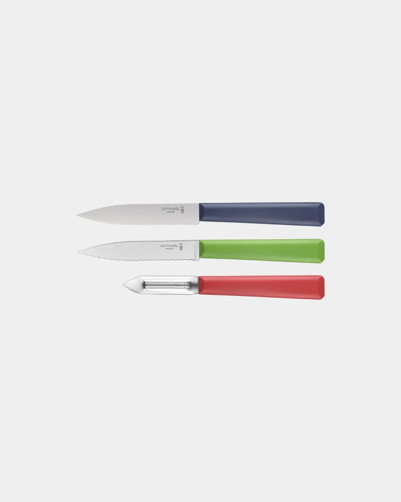 Set de cuchillos Opinel Essentiels+ acero para personalizar