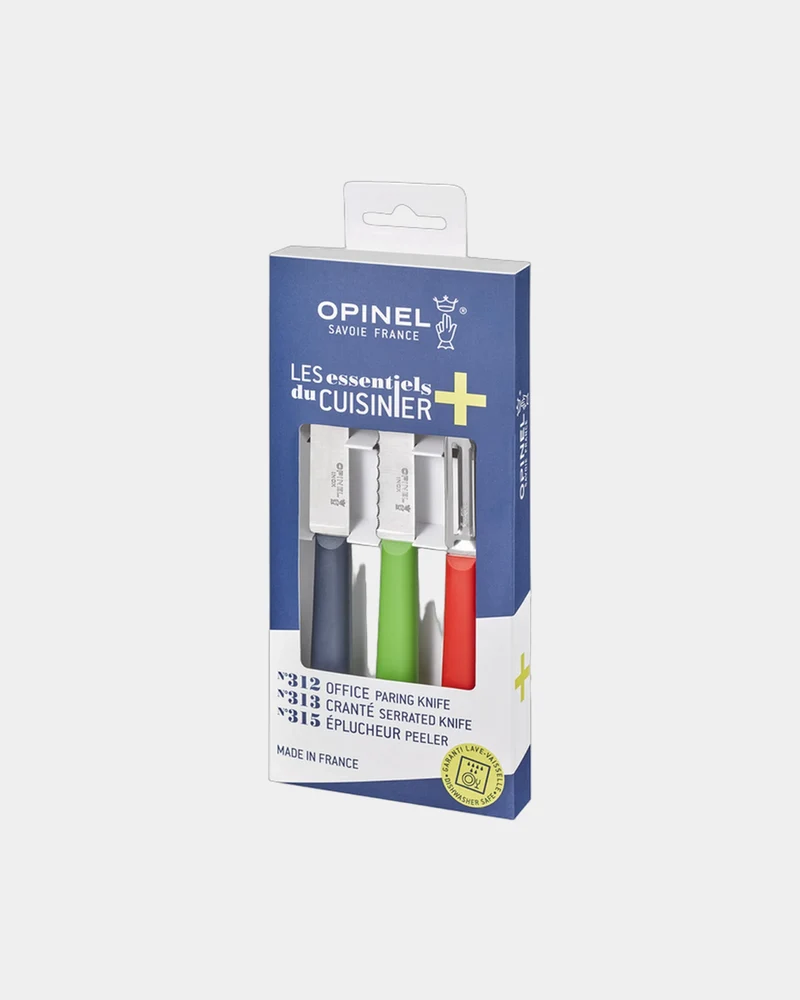 Set de cuchillos Opinel Essentiels+ acero para personalizar