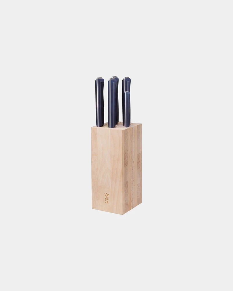 Bloque de 5 cuchillos Opinel de haya para personalizar