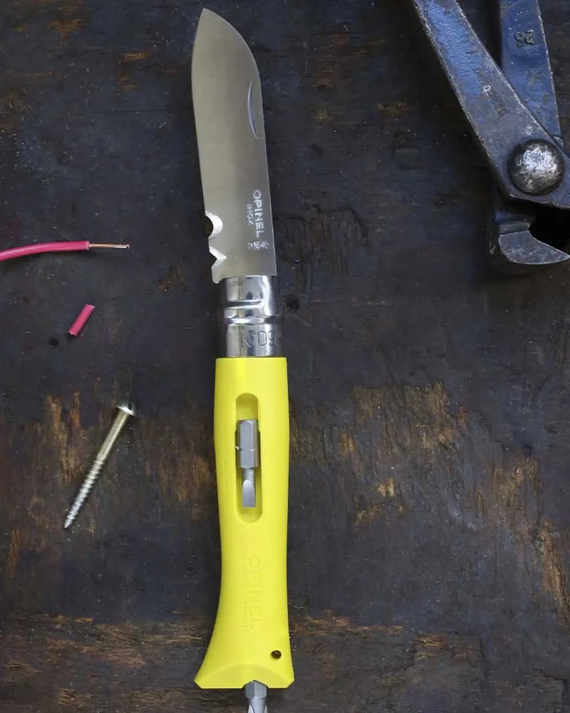 Cuchillo herramienta acero Opinel N°09 para personalizar