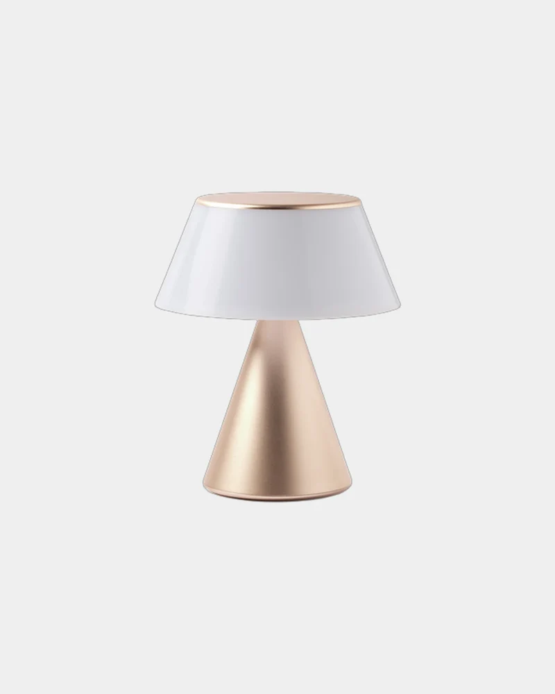 Lámpara LED aluminio Lexon Luma L para personalizar