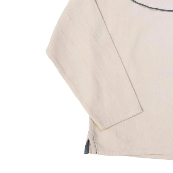 Camisa Niña Cotton Frise Cuello Ribete Azul Güito Kids