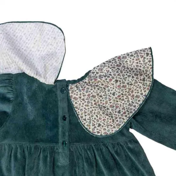 Vestido Micropana Petrol Cuello Liberty Güito Kids