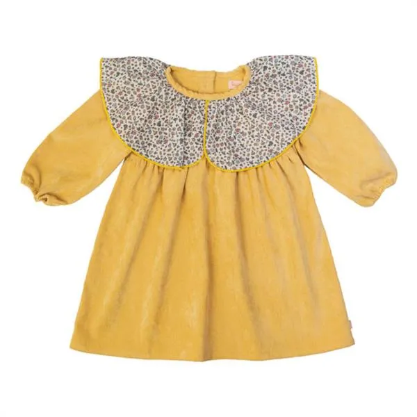 Vestido Micropana Mostaza Cuello Liberty Güito Kids