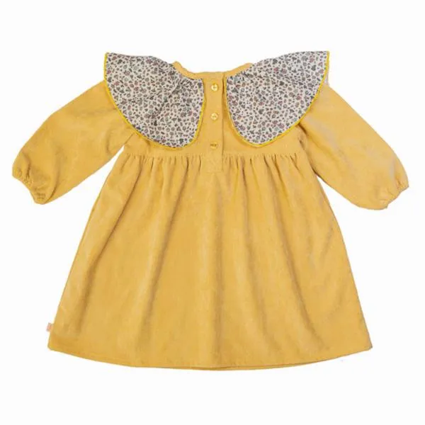 Vestido Micropana Mostaza Cuello Liberty Güito Kids
