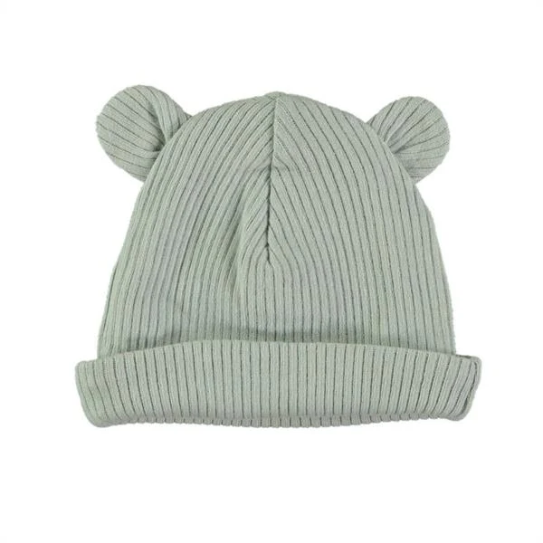 Gorro Orejitas Canalé 100% Algodón Orgánico - Jade