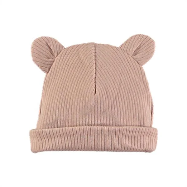 Gorro Orejitas Canalé 100% Algodón Orgánico - Rosa